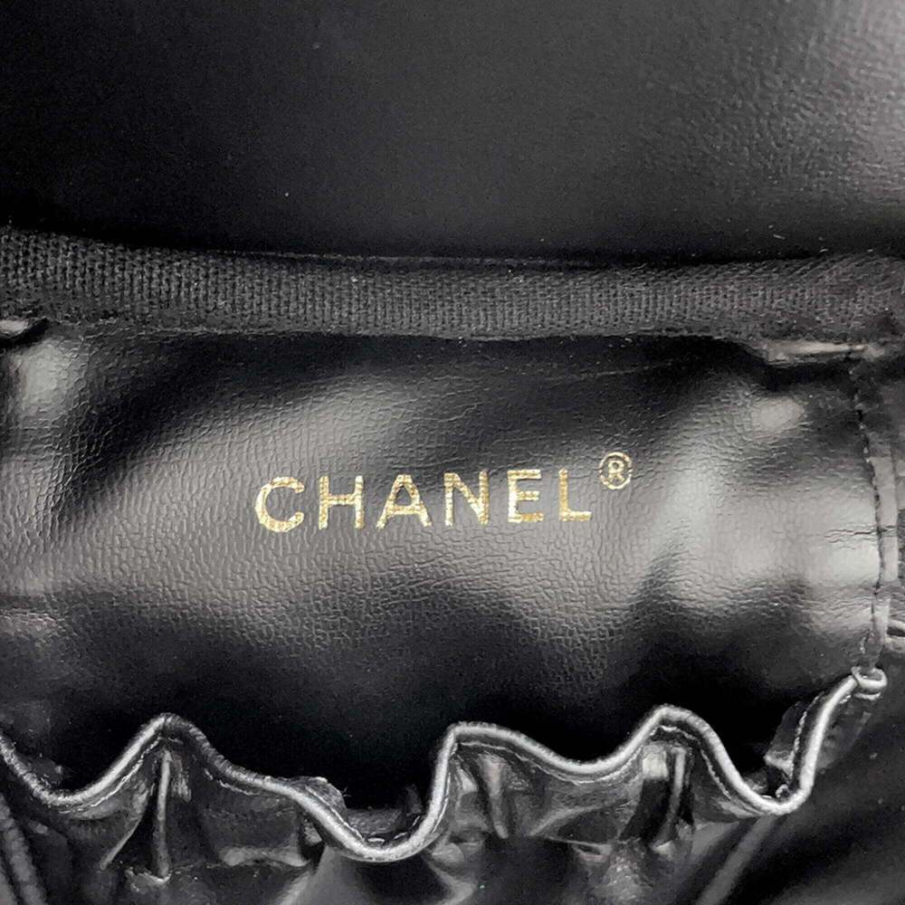 CHANEL Black Caviar Leather Logo Pouch - Picture 12 of 14